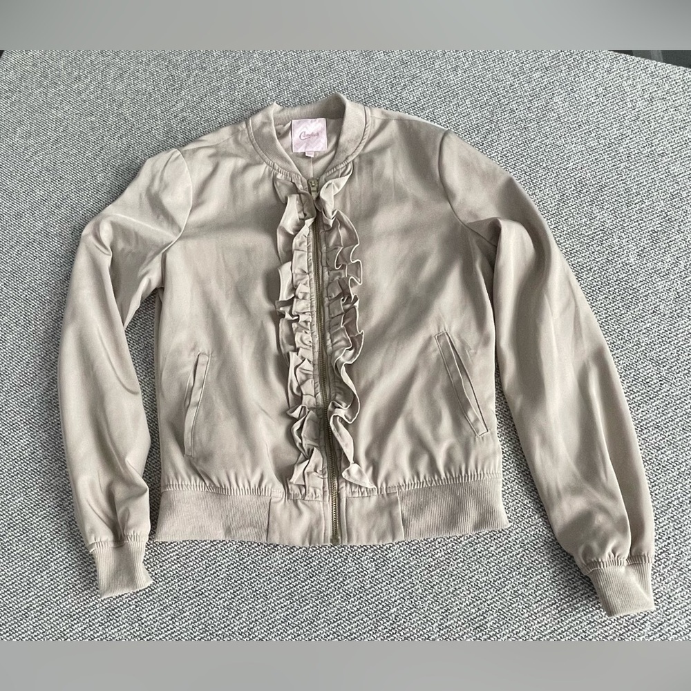 Candie's Tan Bomber Jacket Stylish and Versatile